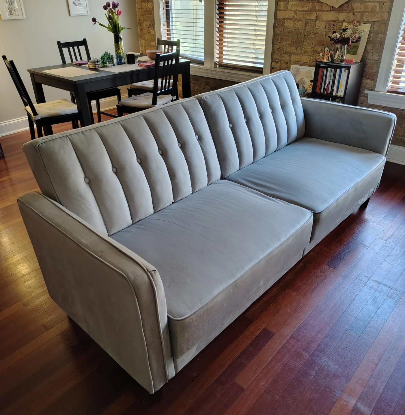 Grey Tufted Sofa