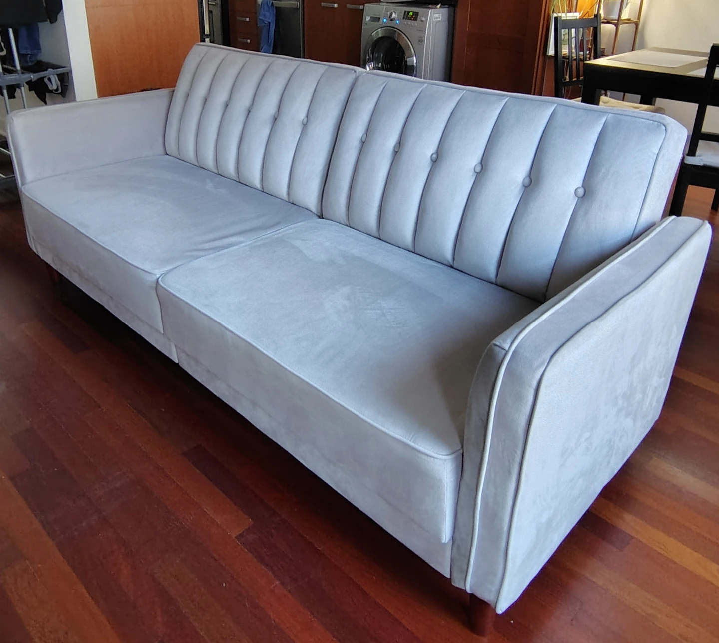Grey Tufted Sofa - photo 3