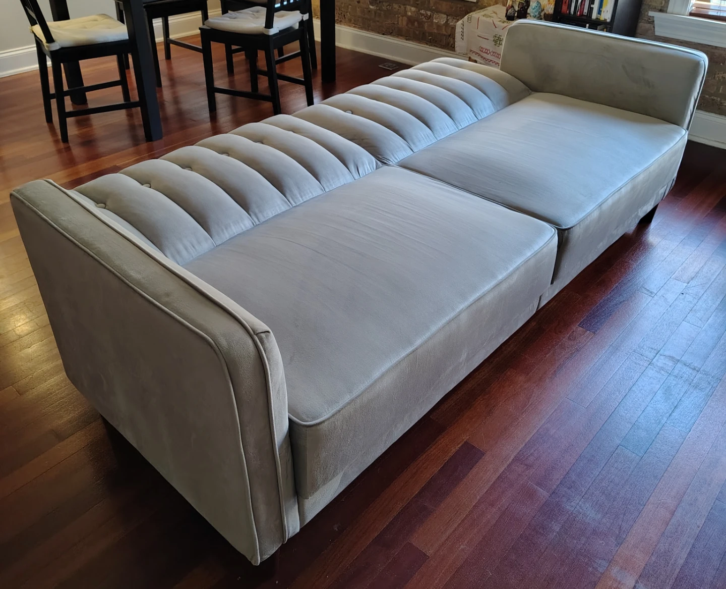 Grey Tufted Sofa - photo 2