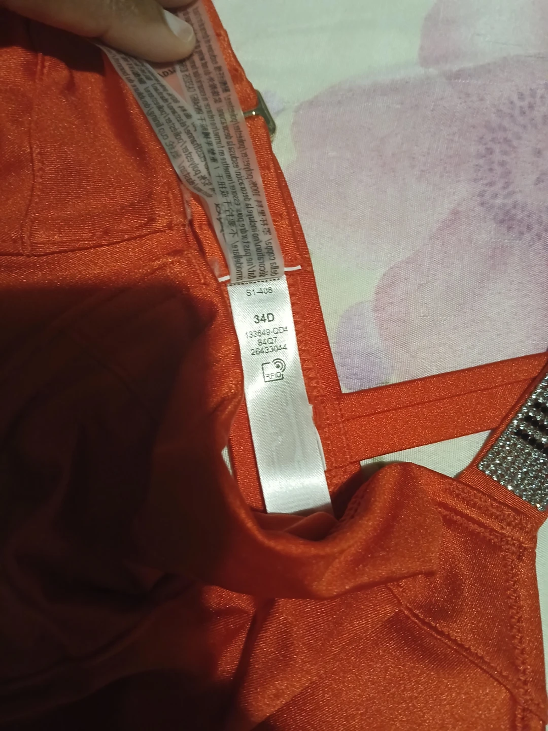 Victoria's Secret red Rhinestone Strap Bralette 34D - photo 2