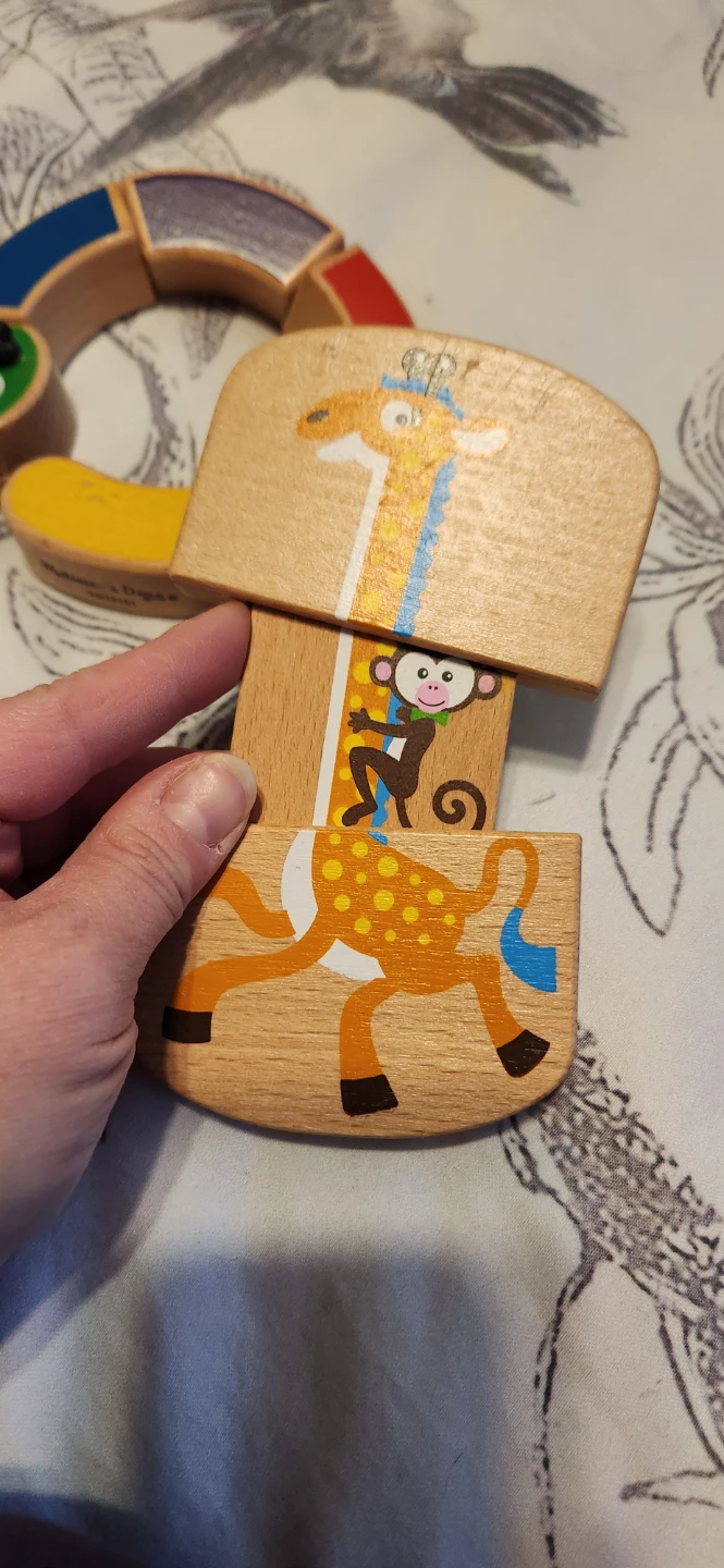 Melissa & Doug Wooden Caterpillar and Giraffe Puzzle Toys - photo 2