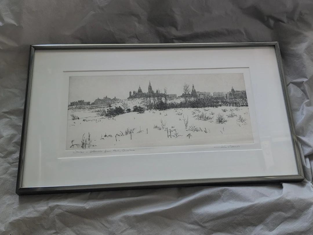 Winter - Ottawa from Hull, Quebec Framed Print