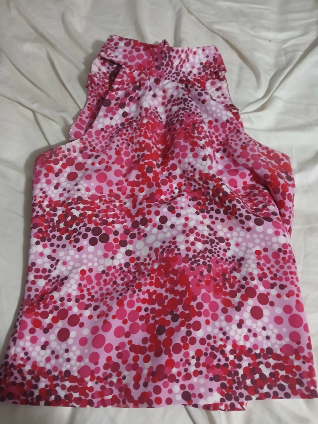 Pink Polka Dot Halter Top