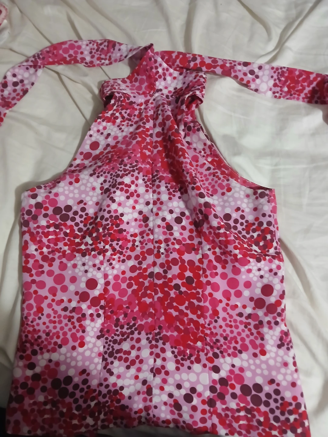 Pink Polka Dot Halter Top - photo 2