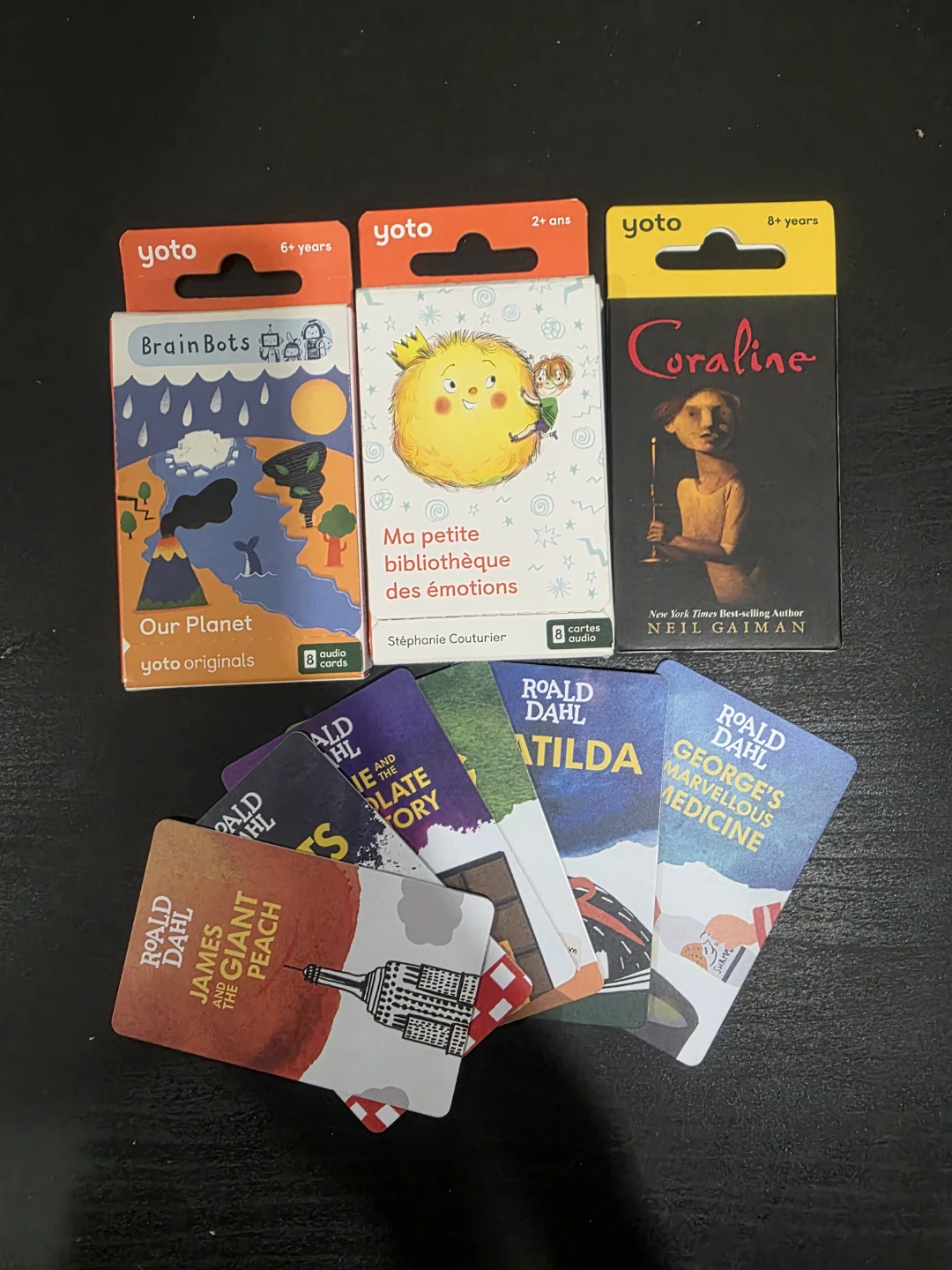 Yoto Cards - Coraline, Brain Bots, Roald Dahl Classics & More