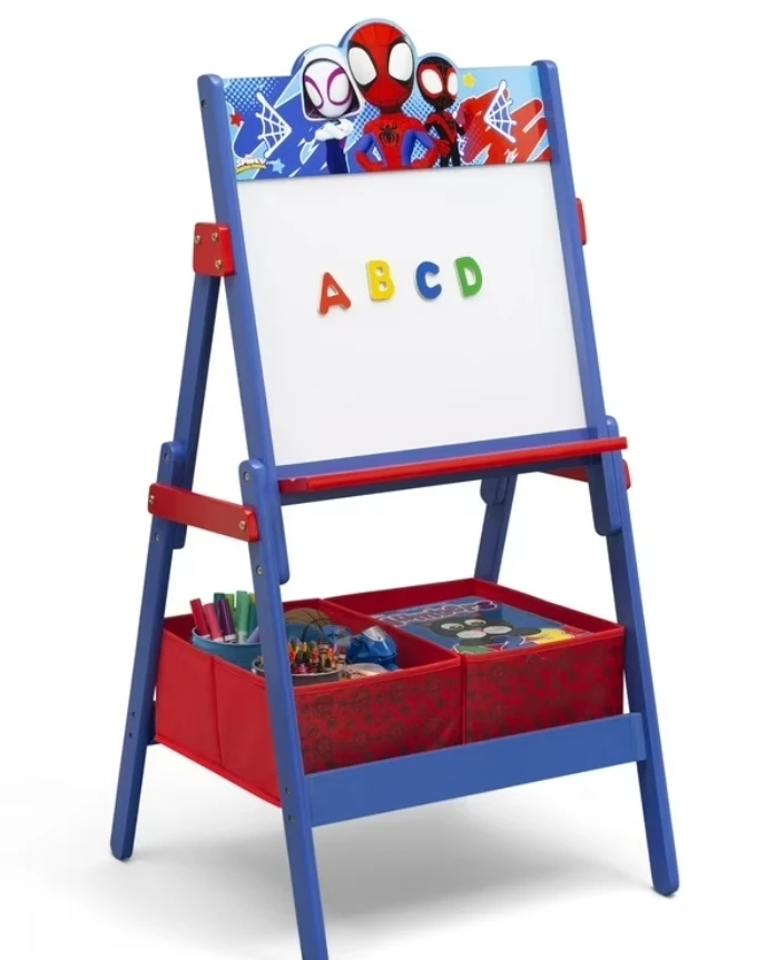 Spider-Man Kids Art Easel with Storage Bins