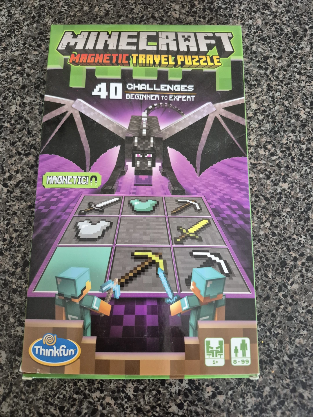 ThinkFun Minecraft Magnetic Travel Puzzle 40 Challenges