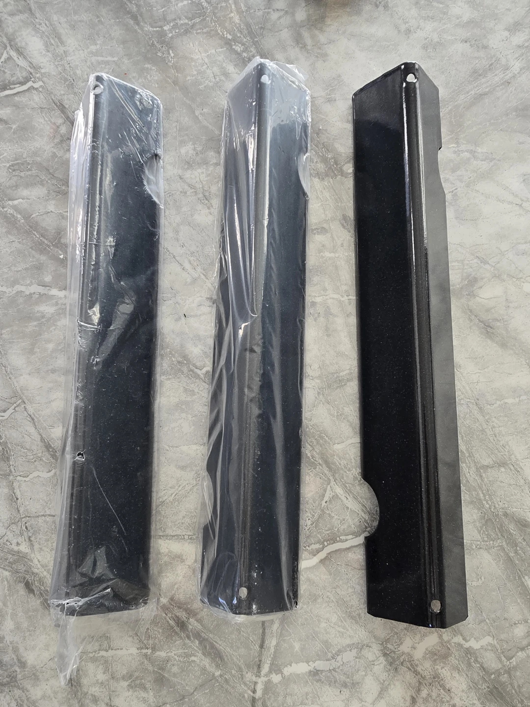Set of 3 Black Grill Heat Deflector Plates