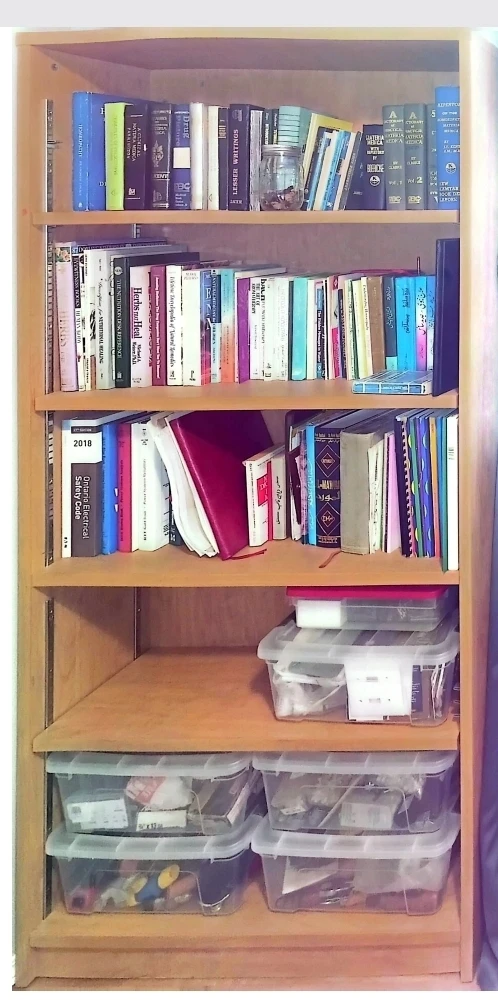 Wooden Bookshelf with Storage Bins - photo 2