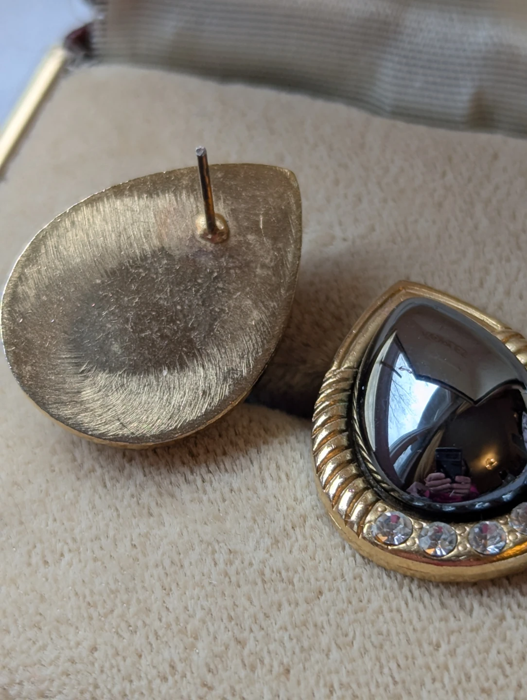 Teardrop Earrings with Crystals - photo 3