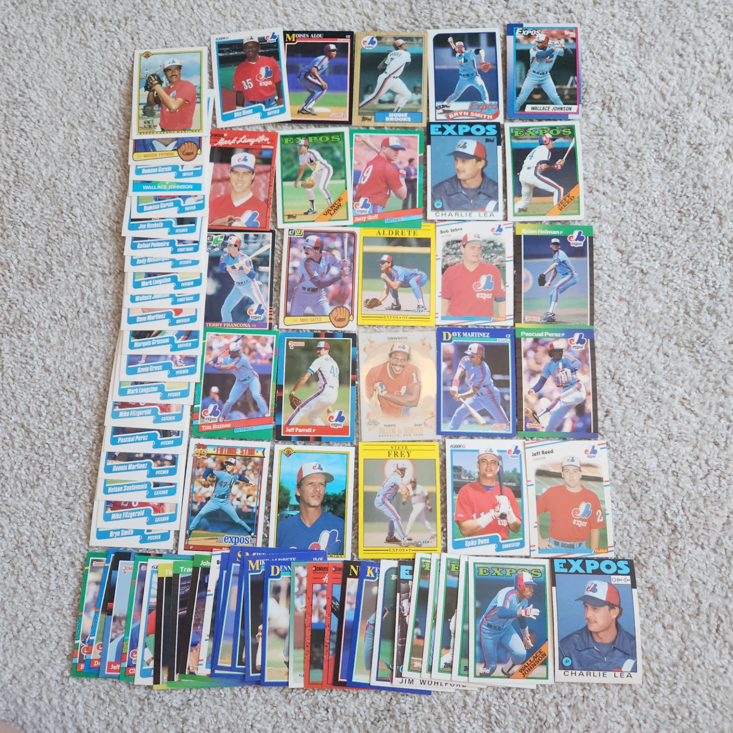 Montreal Expos, 90 Baseball Cards Team lot - photo 4