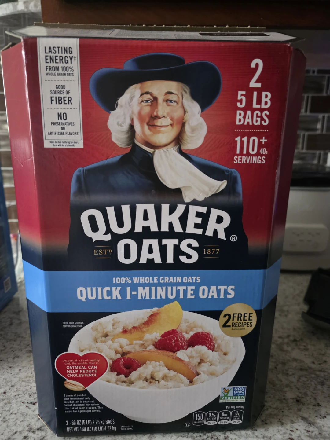 Quaker Oats Quick 1-Minute Oats, 5 LB Bag