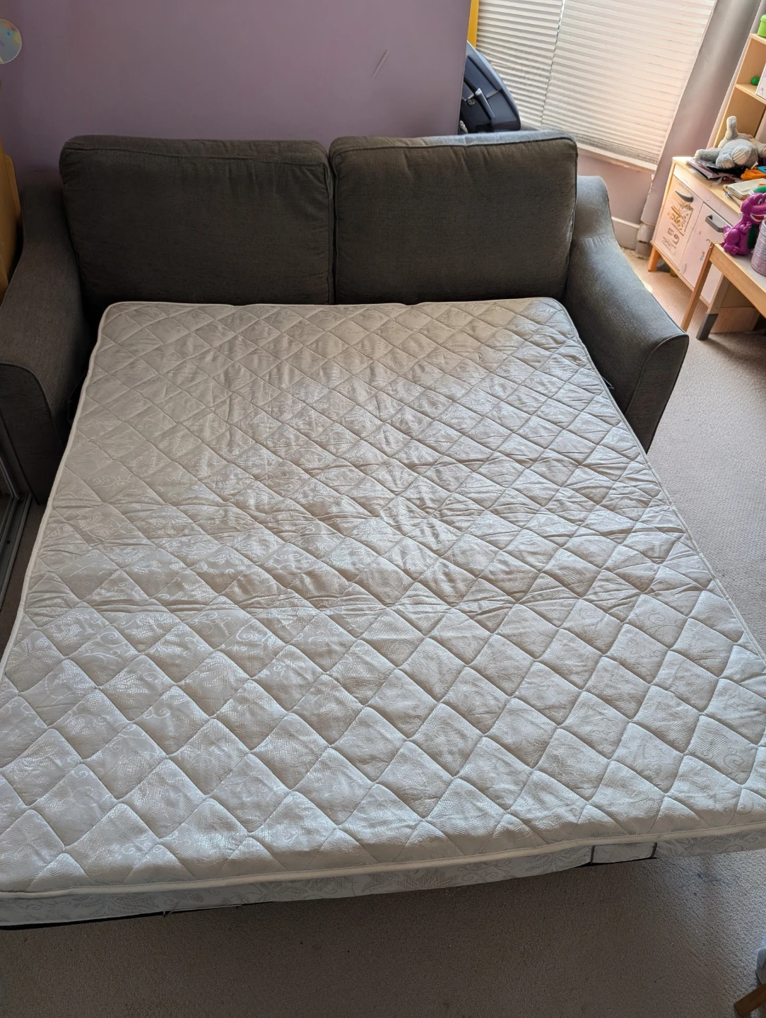 Premium Sklar Peppler Grey Fabric Sofa Bed / Sleeper Loveseat - photo 2