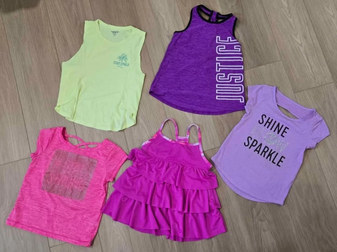 Girls Activewear Lot (10 Pieces) Nike, Puma, Justice - Size 6-8 - photo 3