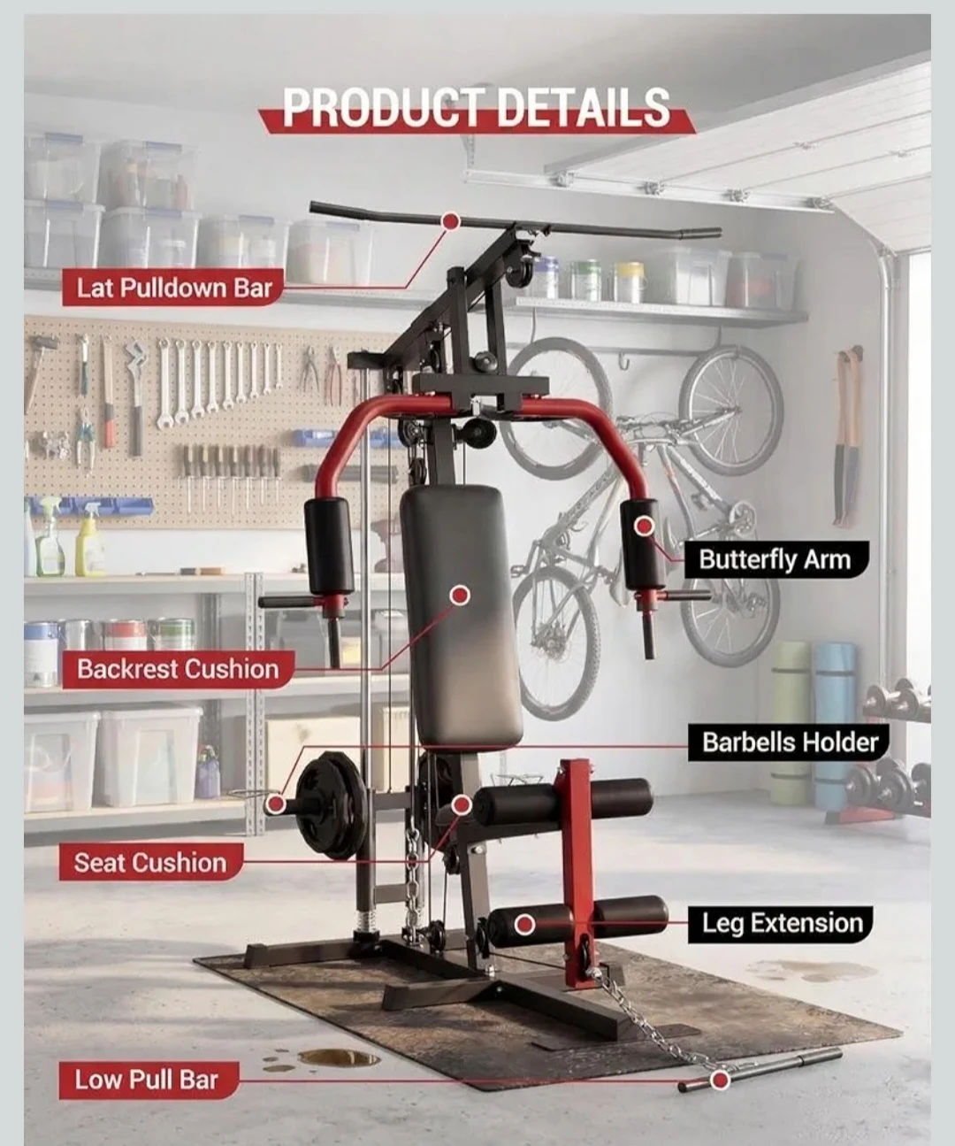 Home Gym Machine with Multiple Workout Modes