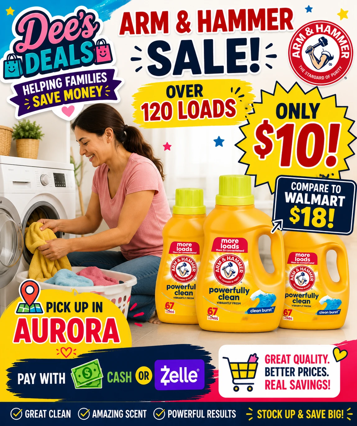 Arm & Hammer 3 Huge bottles for $10