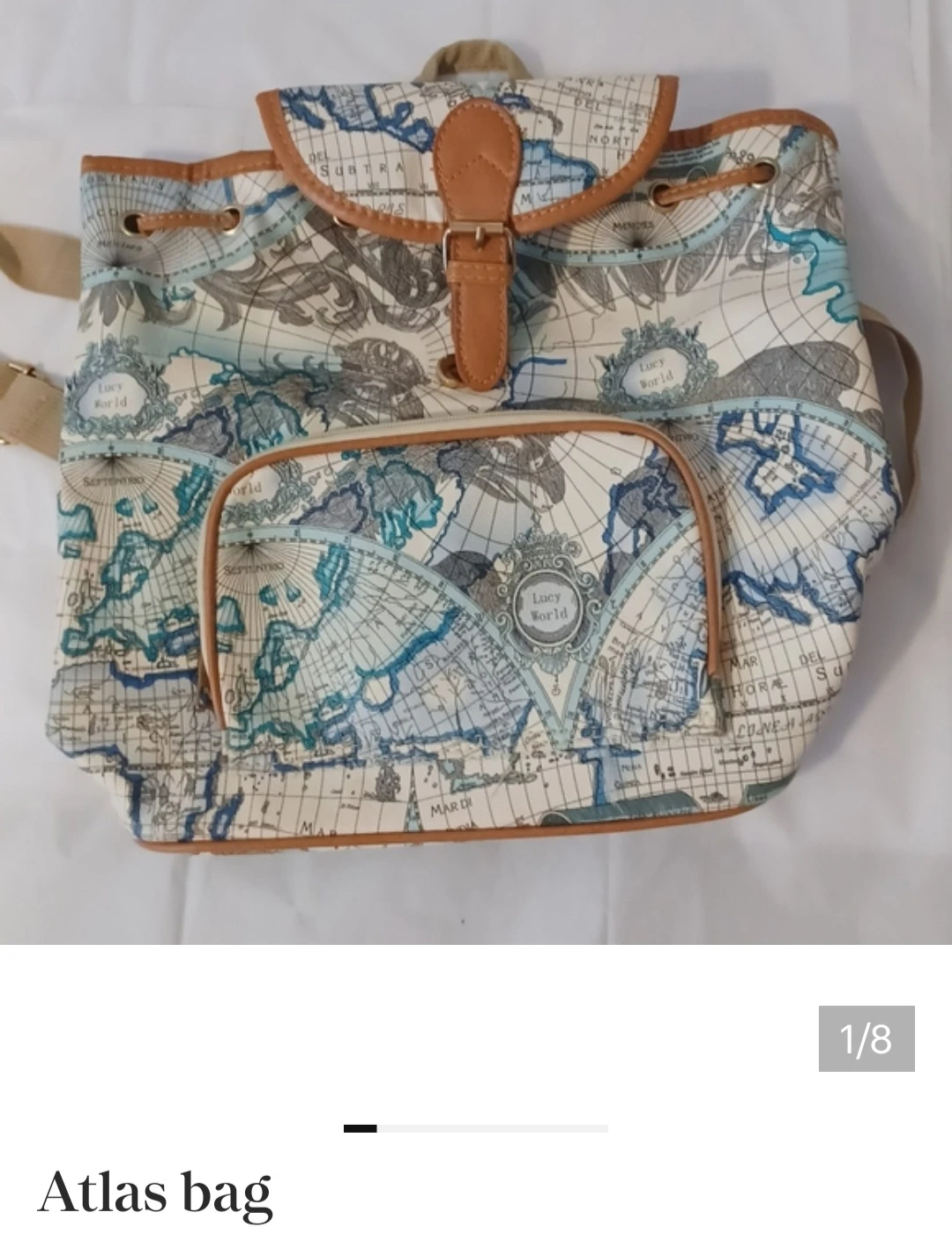 Lucy World Atlas Map Backpack