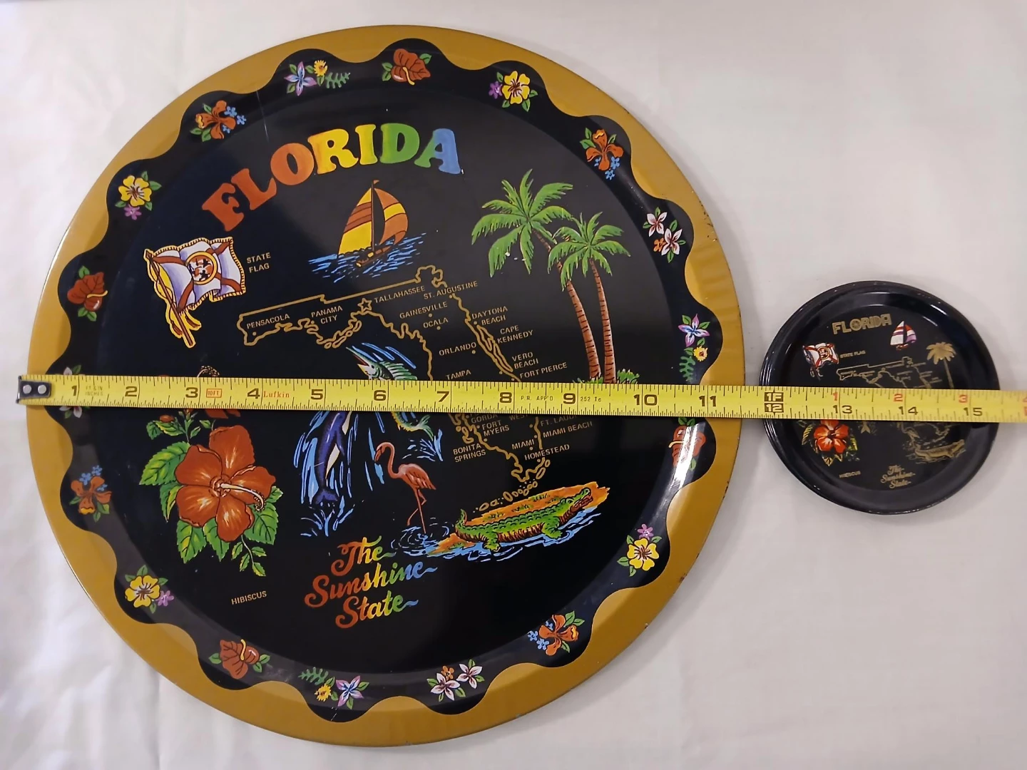 Vintage Florida The Sunshine State Serving Tray & Coasters Set. - photo 3