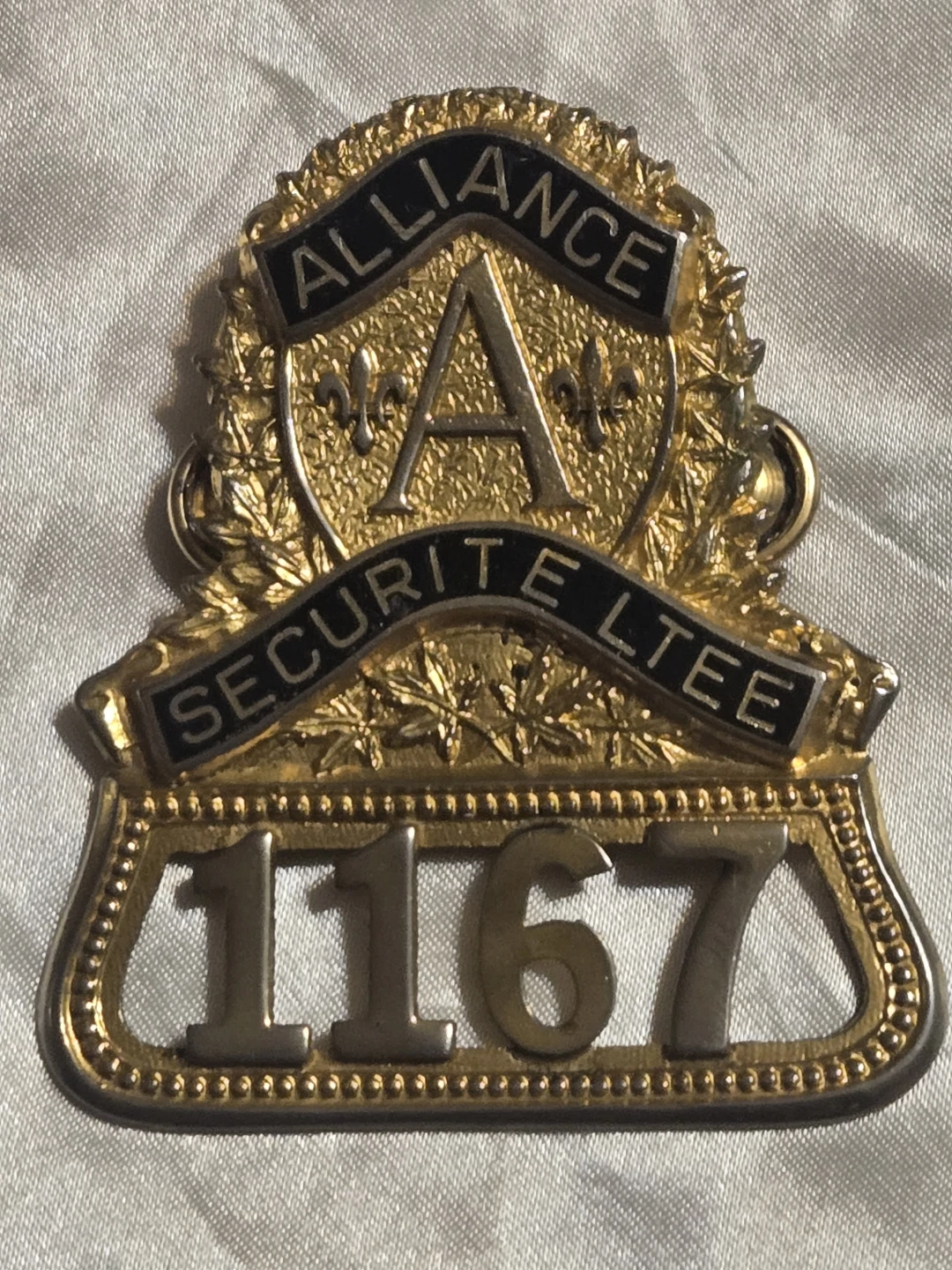 Alliance Securite Ltee Badge 1167