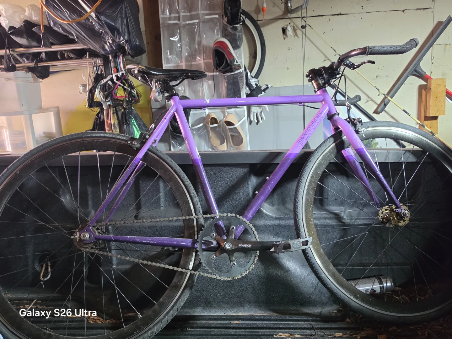 Purple Fixed Gear Bike - photo 5