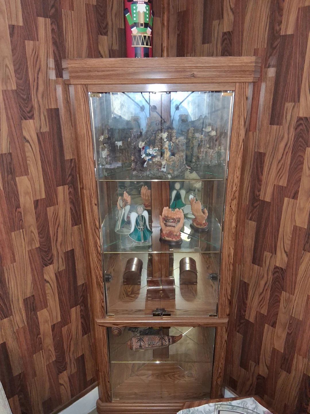 Wooden Corner Curio Cabinet - photo 2