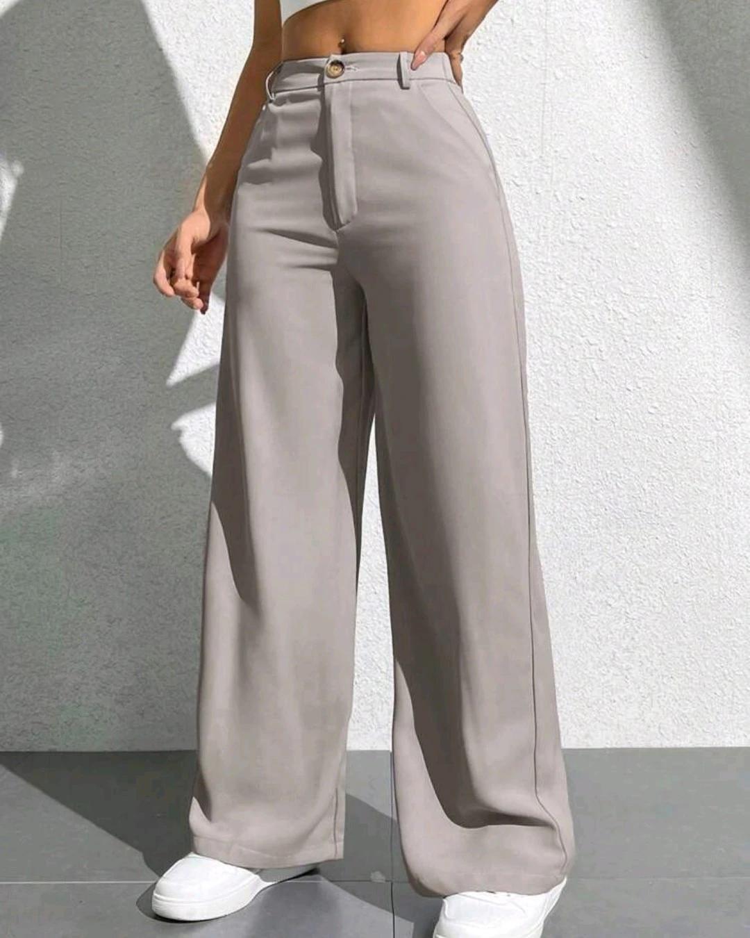 Grey Wide-Leg Pants