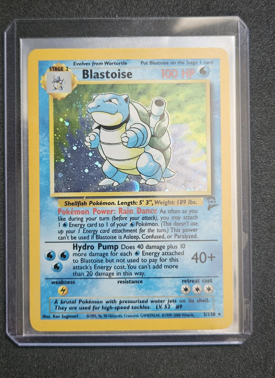 POKÉMON BASE SET 2 #2/130 BLASTOISE HOLO RARE 2000
