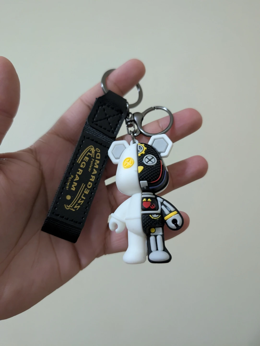 Bearbrick Style Keychain - Black and White