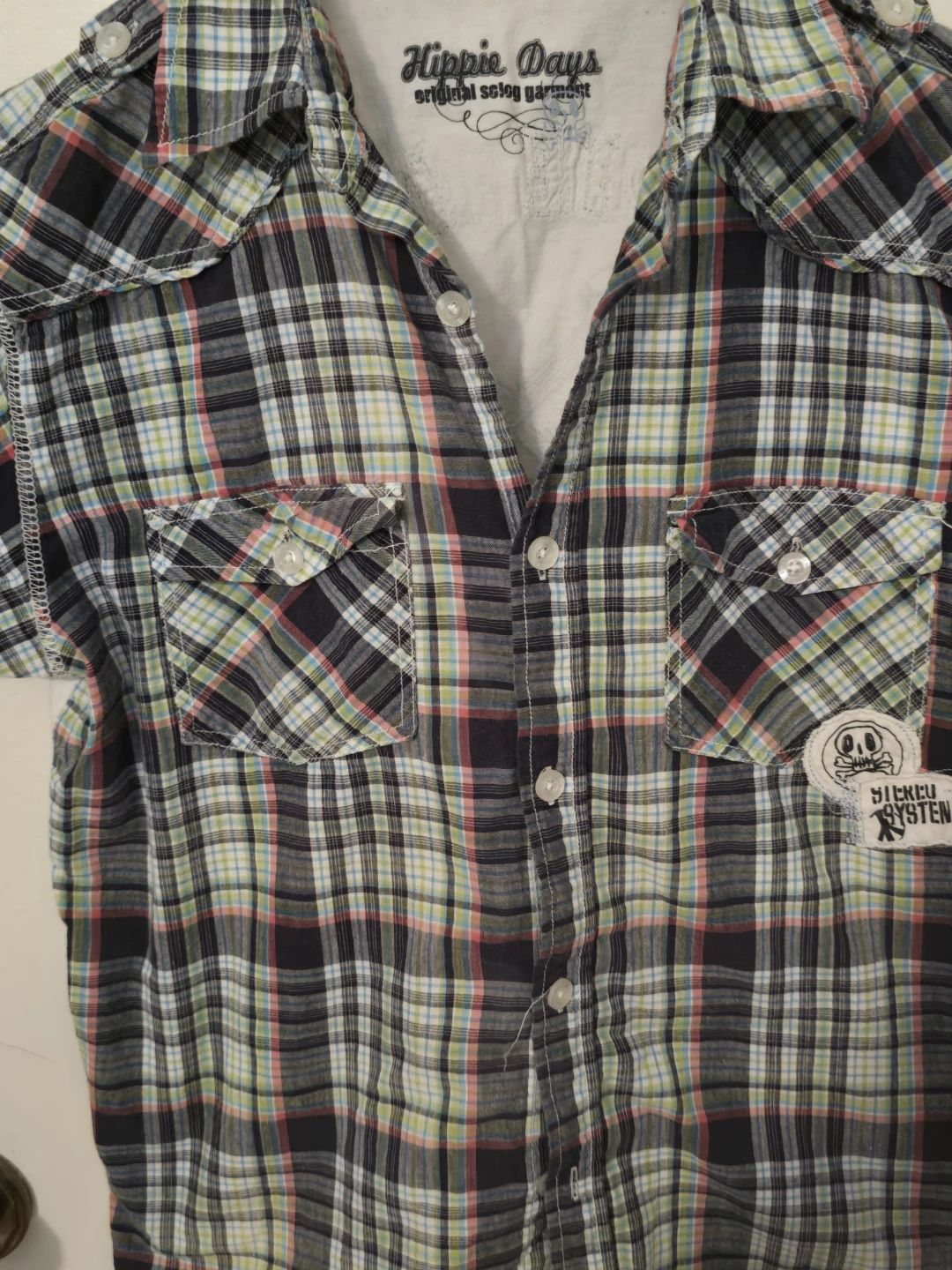 Solog "Hippie Days" Plaid Shirt Size 18 -Small - photo 4