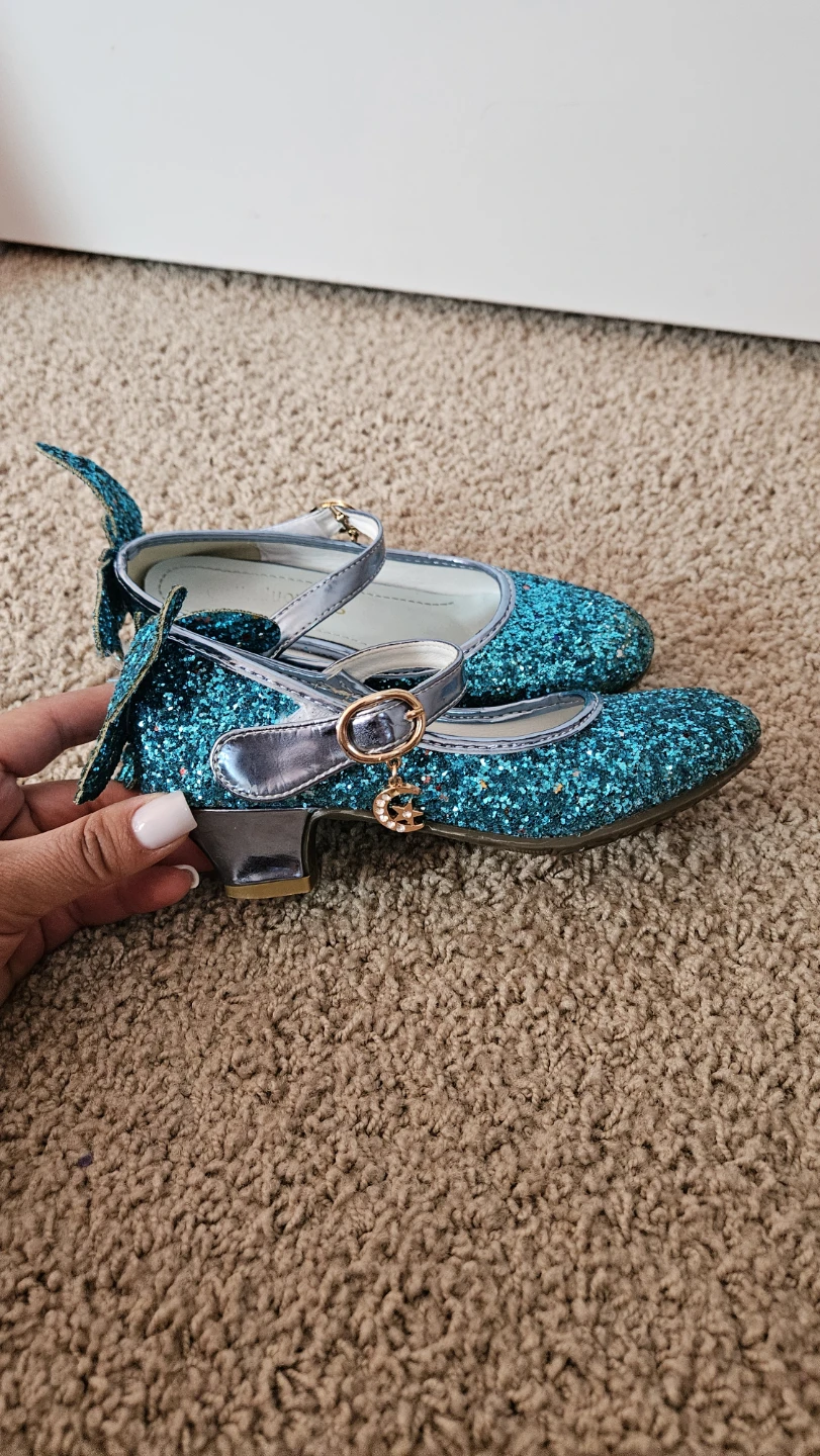 Kids' Sparkly Blue Butterfly Dress Shoes - photo 2