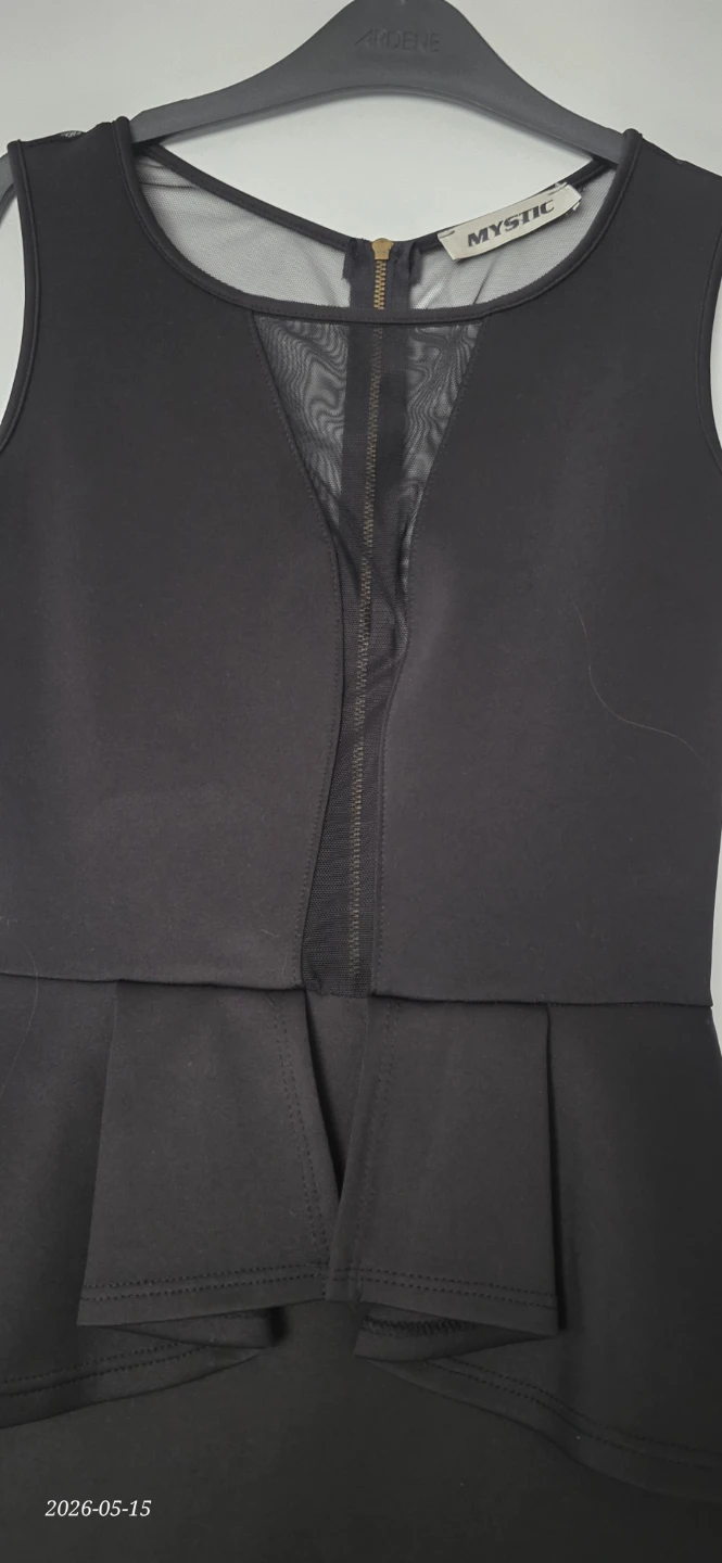 MYSTIC Black Peplum Dress with Mesh Detail - photo 4