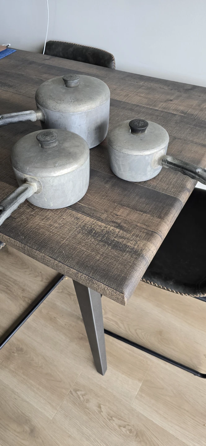 Set of 3 Aluminium Sauce Pots
