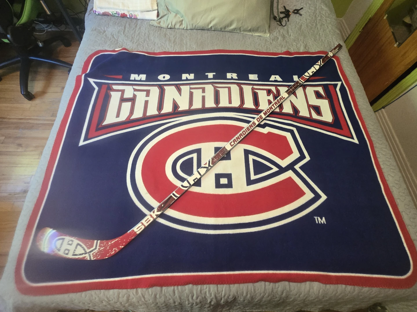 Montreal Canadiens Hockey Stick and Blanket