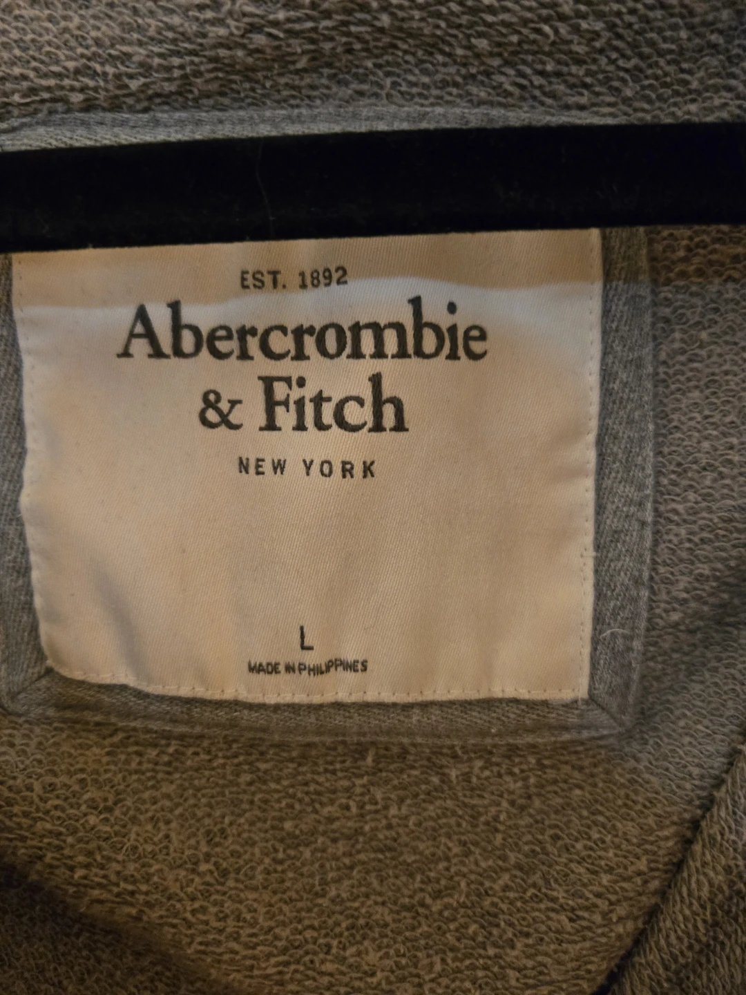 Abercrombie & Fitch Classic Grey Zip-Up Hoodie - Size L - photo 3