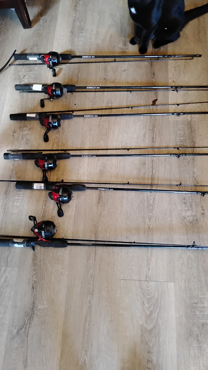 Zebco Fishing Rod and Reel Combos (Set of 6)
