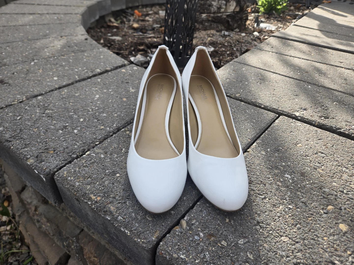 Michael Kors White Leather Pumps