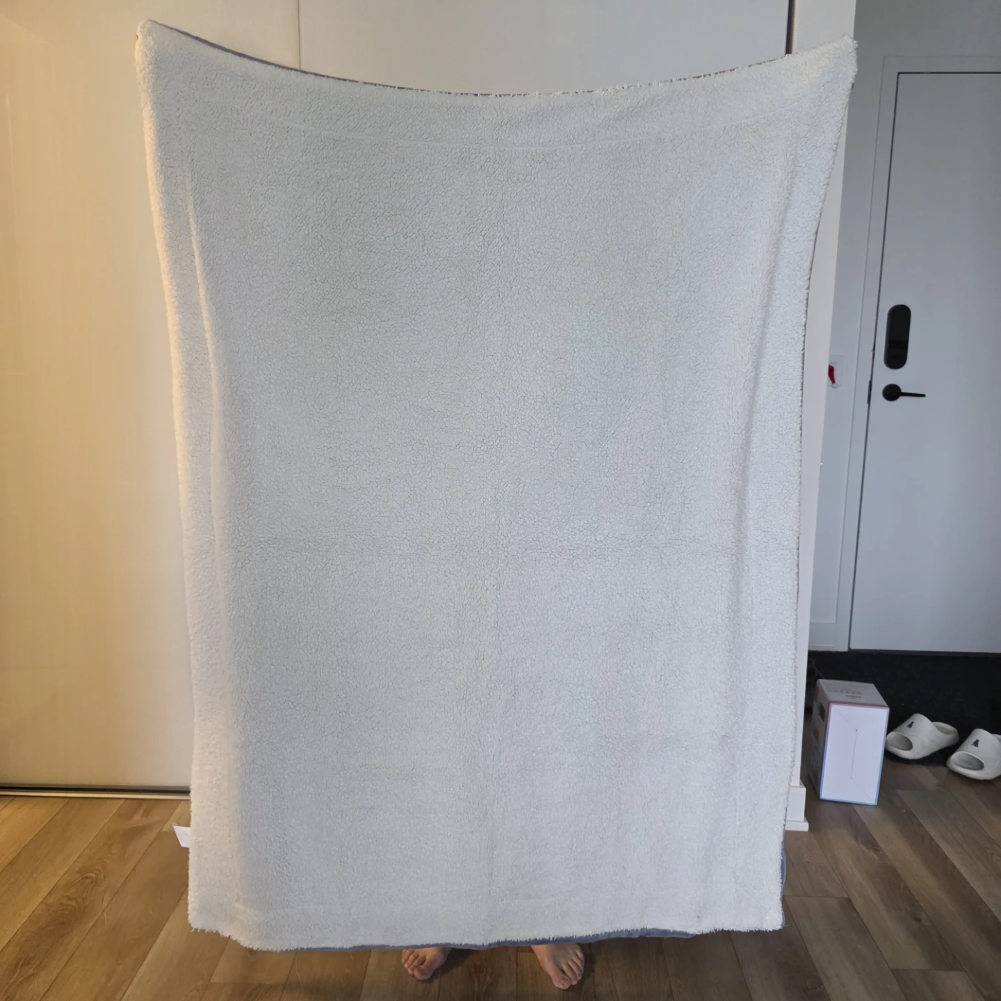 Grey Sherpa Fleece Throw Blanket - photo 2