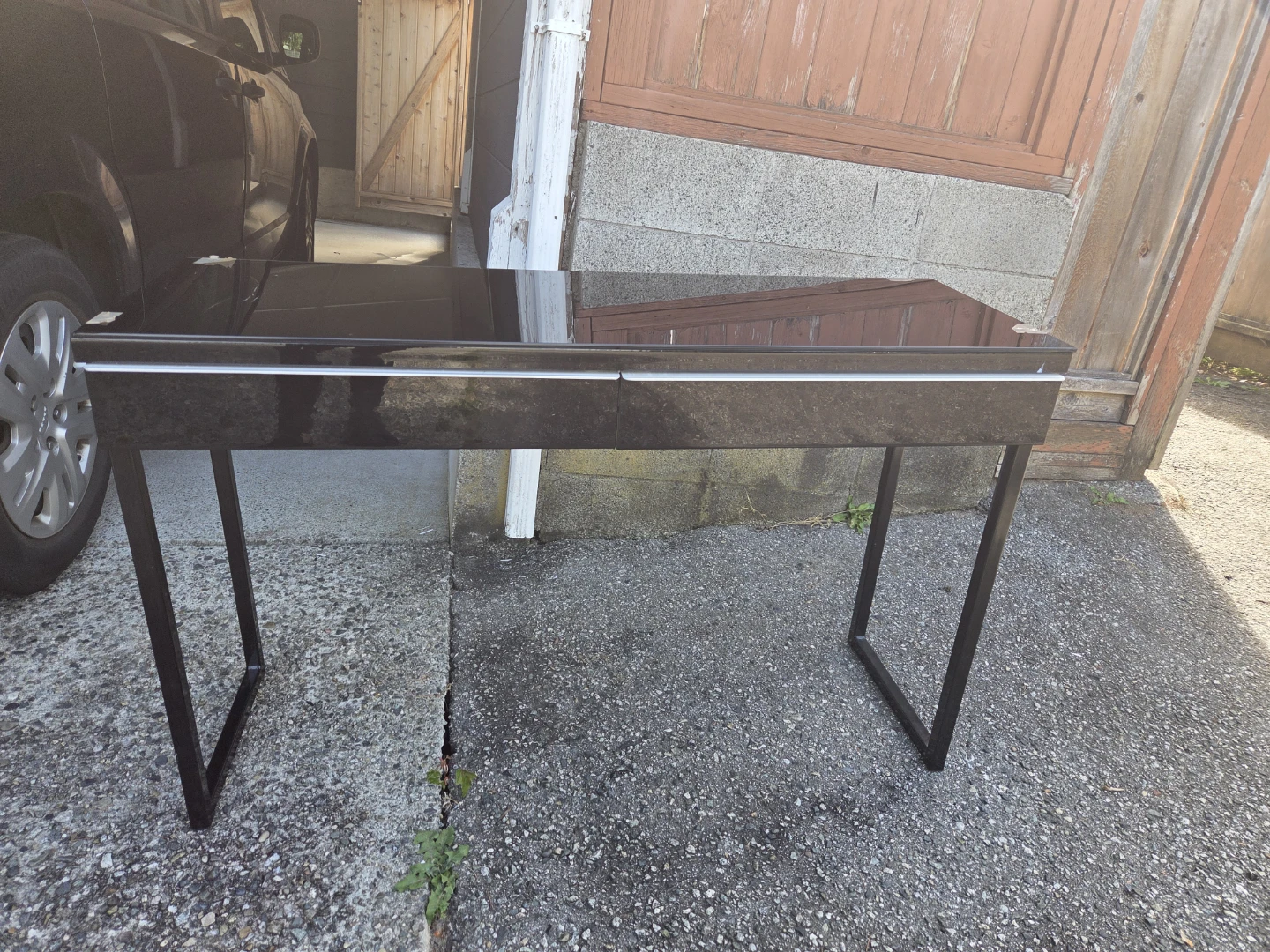 Black Console Table with Drawers - photo 2
