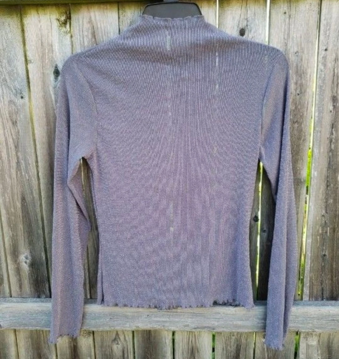 Forever 21 Sparkle Mock Neck Top