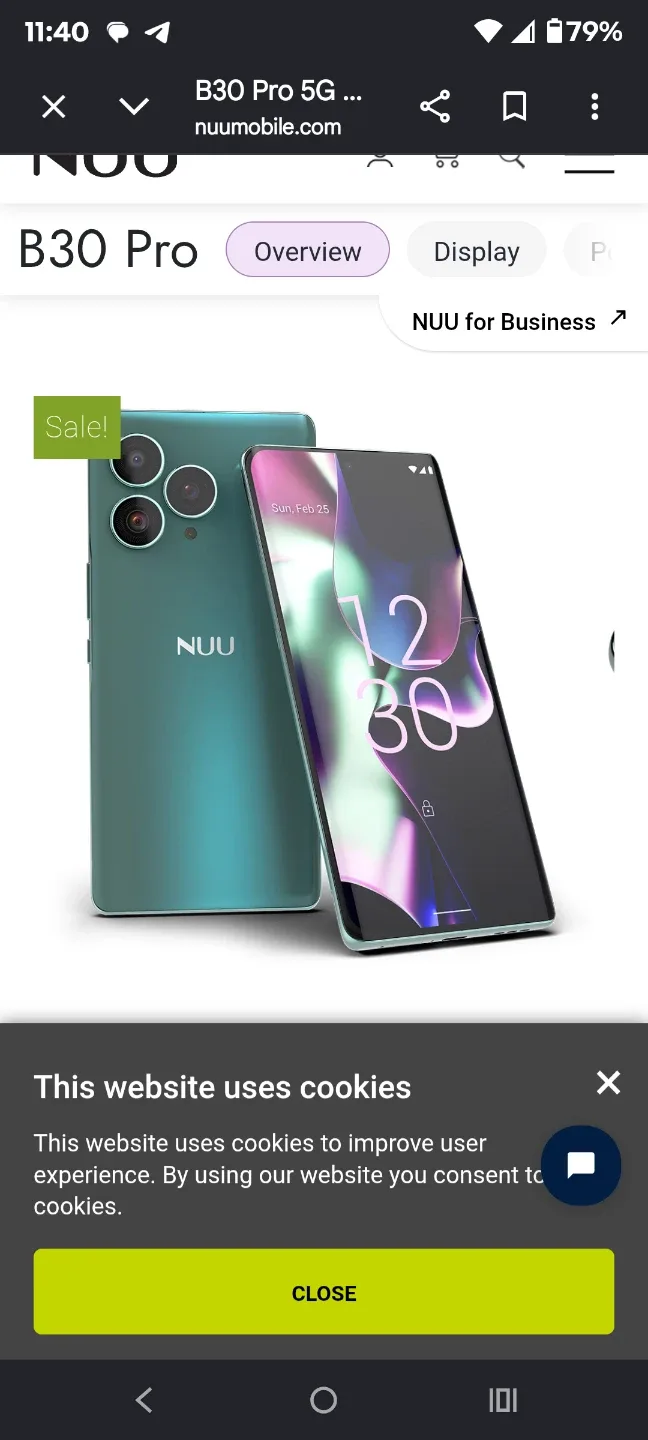 NUU B30 5g smart phone 6.7 inches