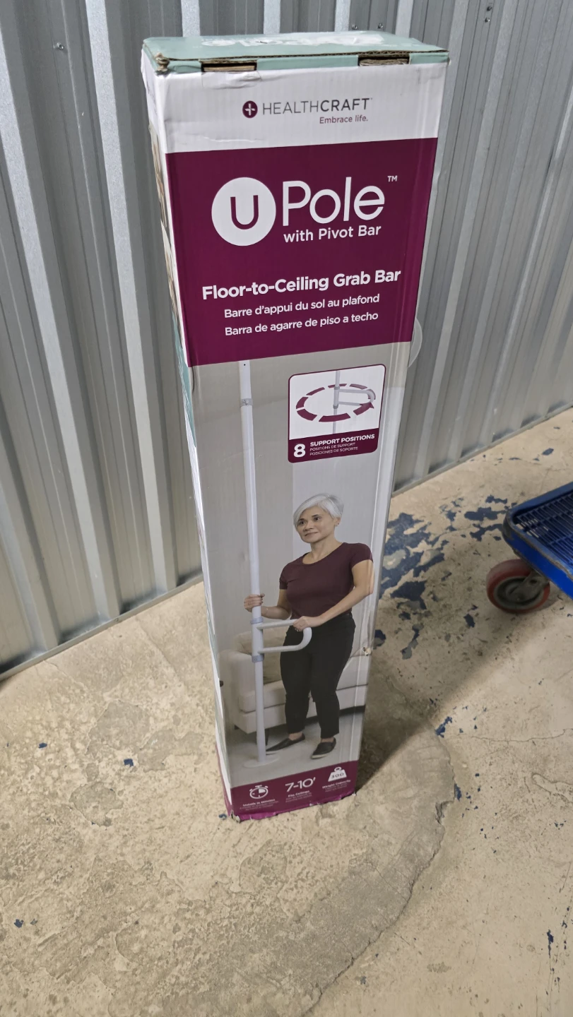 Healthcraft U Pole with Pivot Bar Floor-to-Ceiling Grab Bar - photo 3