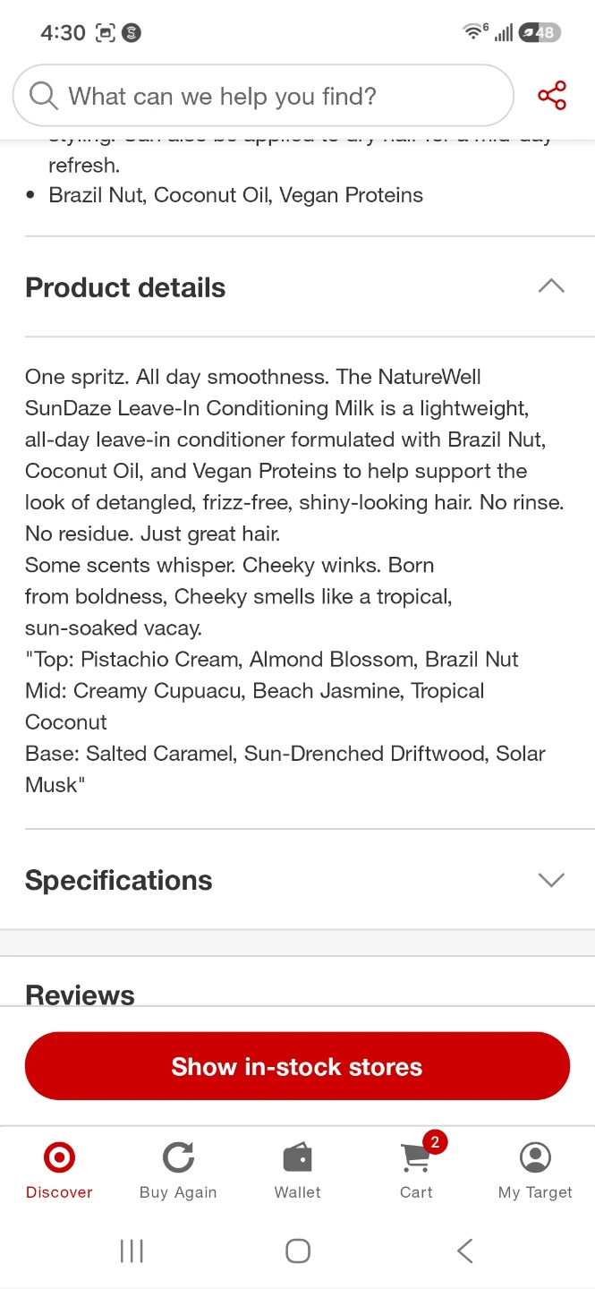 NatureWell SunDaze Leave-In Conditioning Milk - photo 4