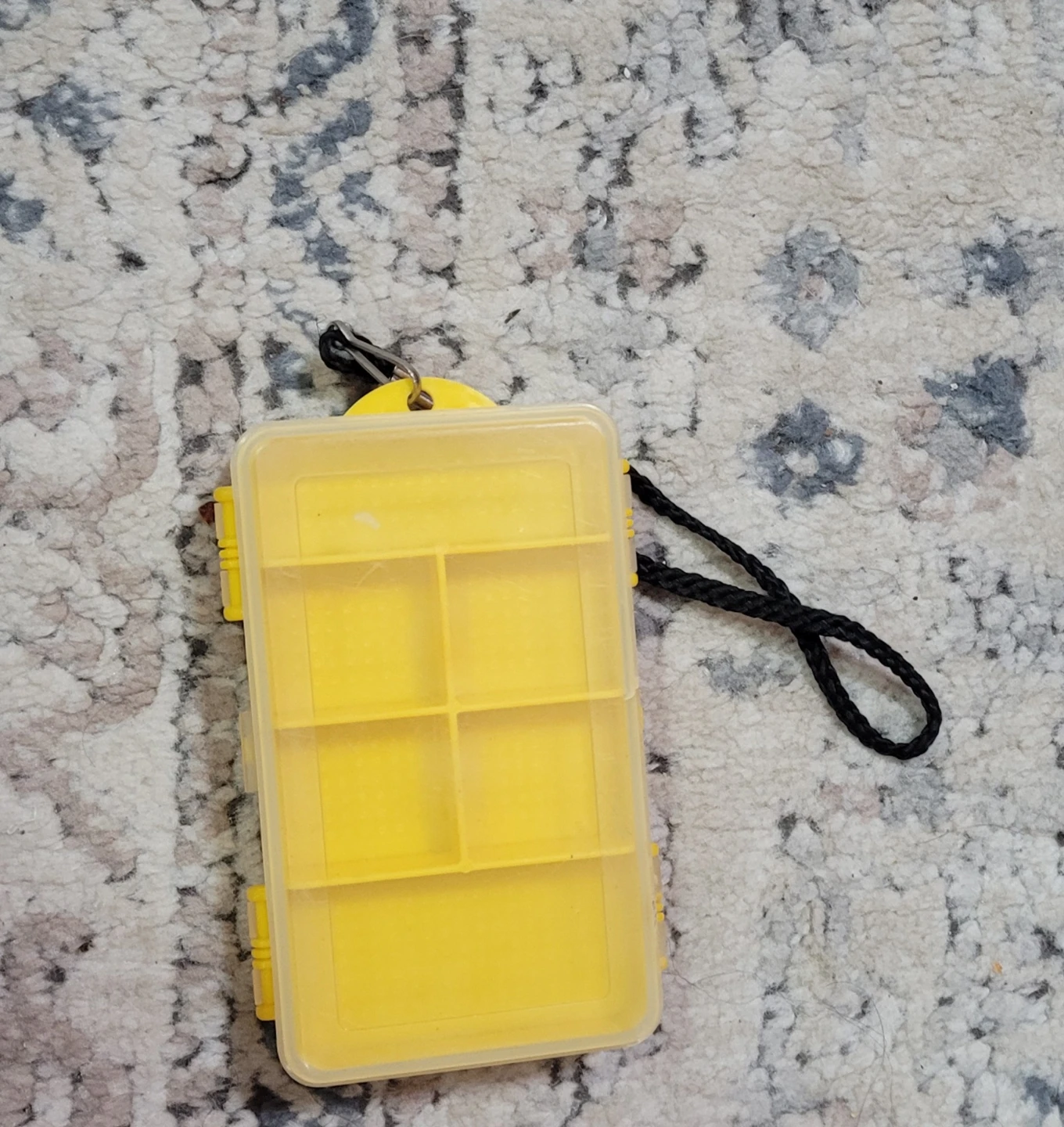 Yellow Storage Container with Compartments