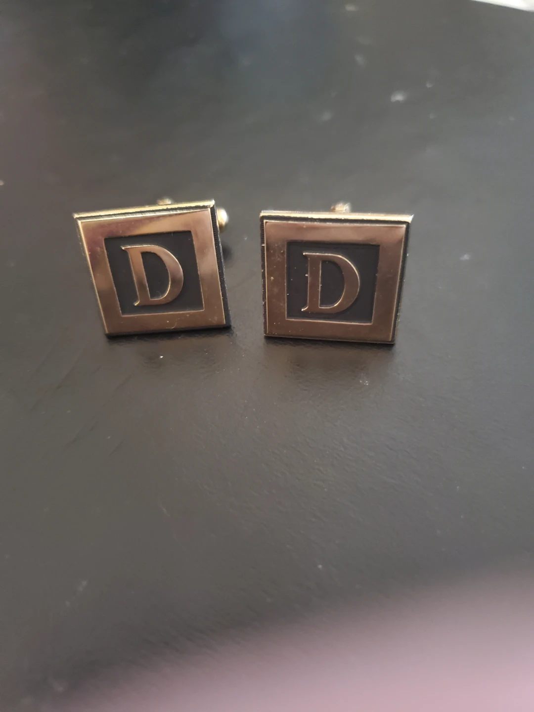 Gold-tone D Initial Cufflinks - photo 2