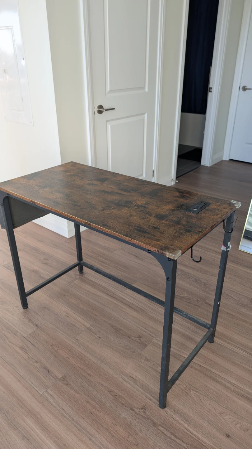Office Desk with Built-in Power Outlet and USB Ports
