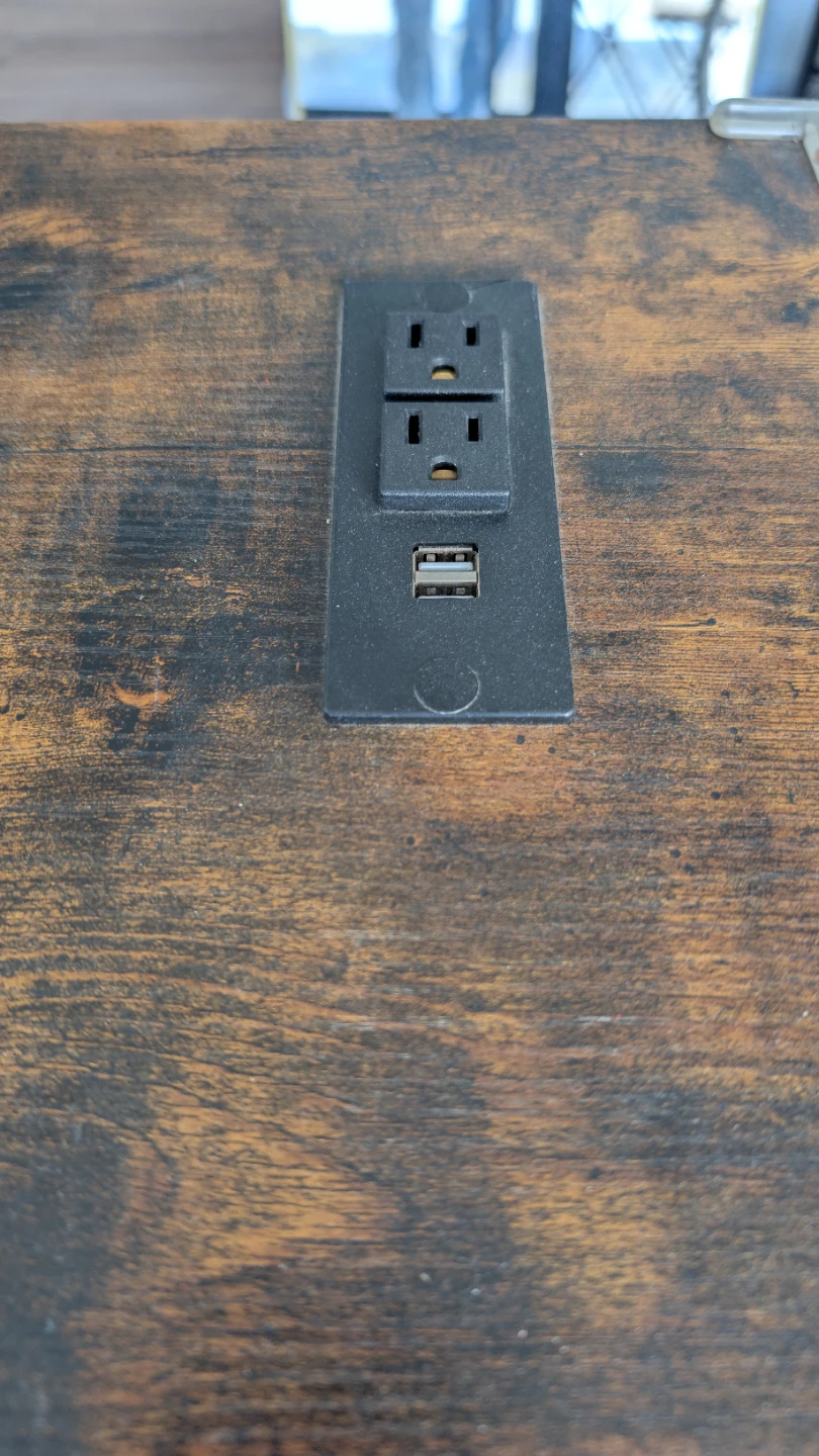 Office Desk with Built-in Power Outlet and USB Ports - photo 2
