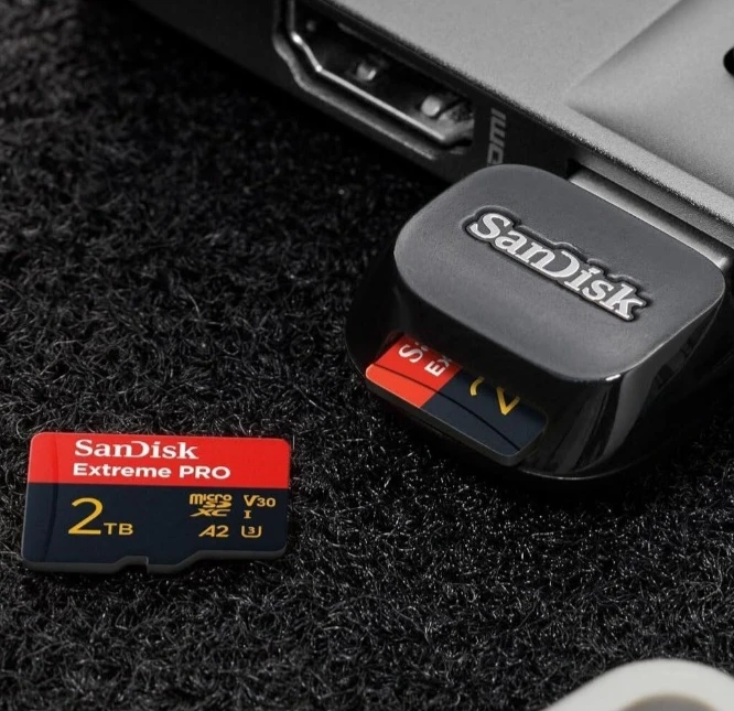 Barely used: SanDisk 2TB Extreme PRO microSD Card