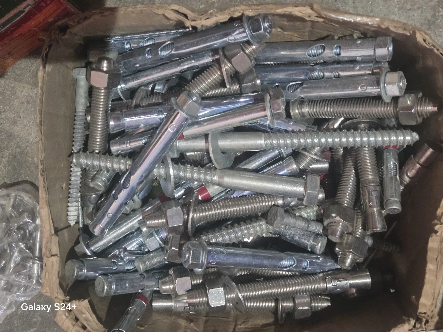 Box of Assorted Metal Anchors and Bolts - photo 2