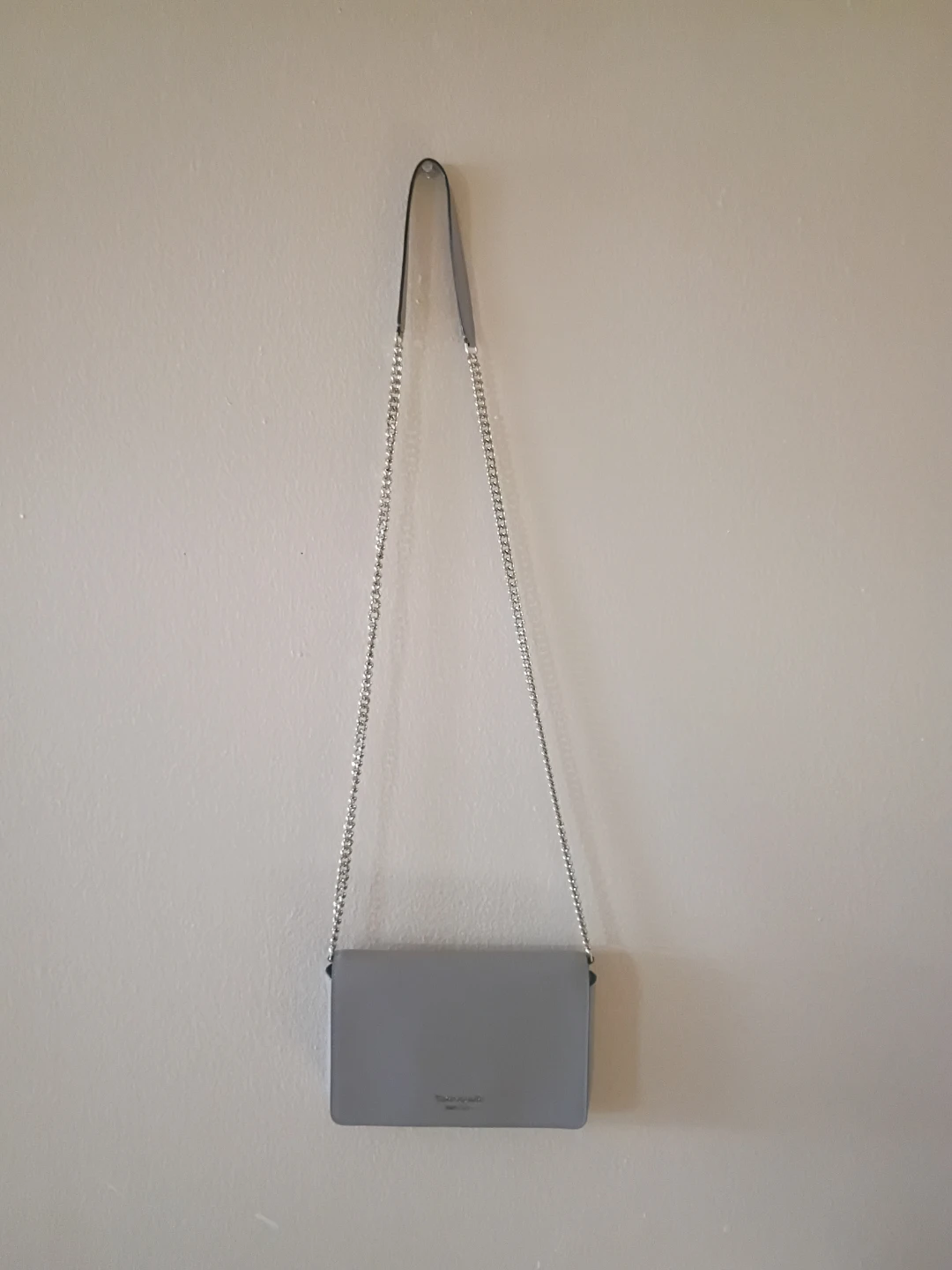 Kate Spade Grey Leather Chain Shoulder Bag