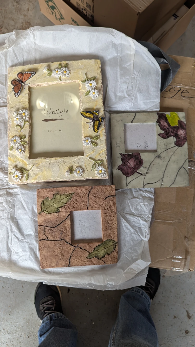 Assorted Photo Frames and Holiday Decor